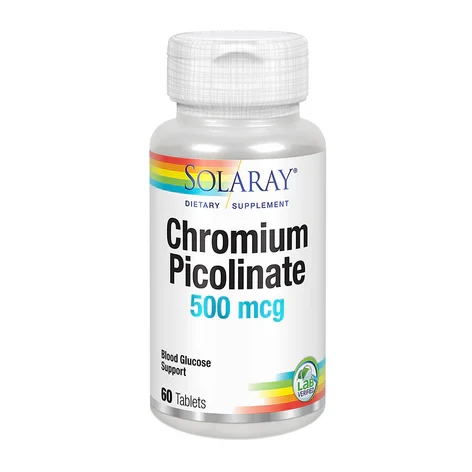 SOLARAY CHROMIUM PICOLINATE 500MCG 60TAB