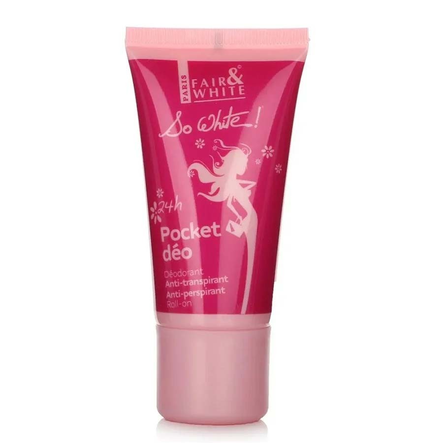 FAIR and WHITE Pocket Deodorant Anti Perspirant Roll on - Pink 50ml