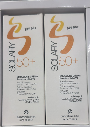COSVAL SOLARY EMULSION CREAM SPF50 1+1 free