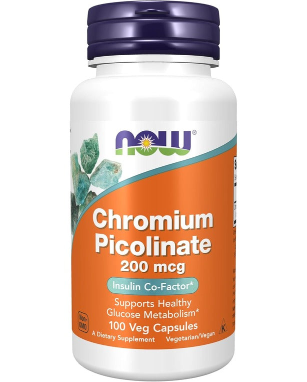 NOW Chromium Picolinate 200Mcg 100 Veg Capsules
