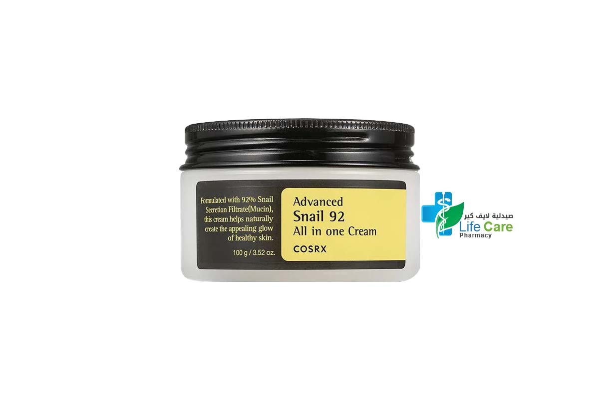 COSRX ADVANCED SNAIL 92 ALL IN ONE CREAM 100 GM
