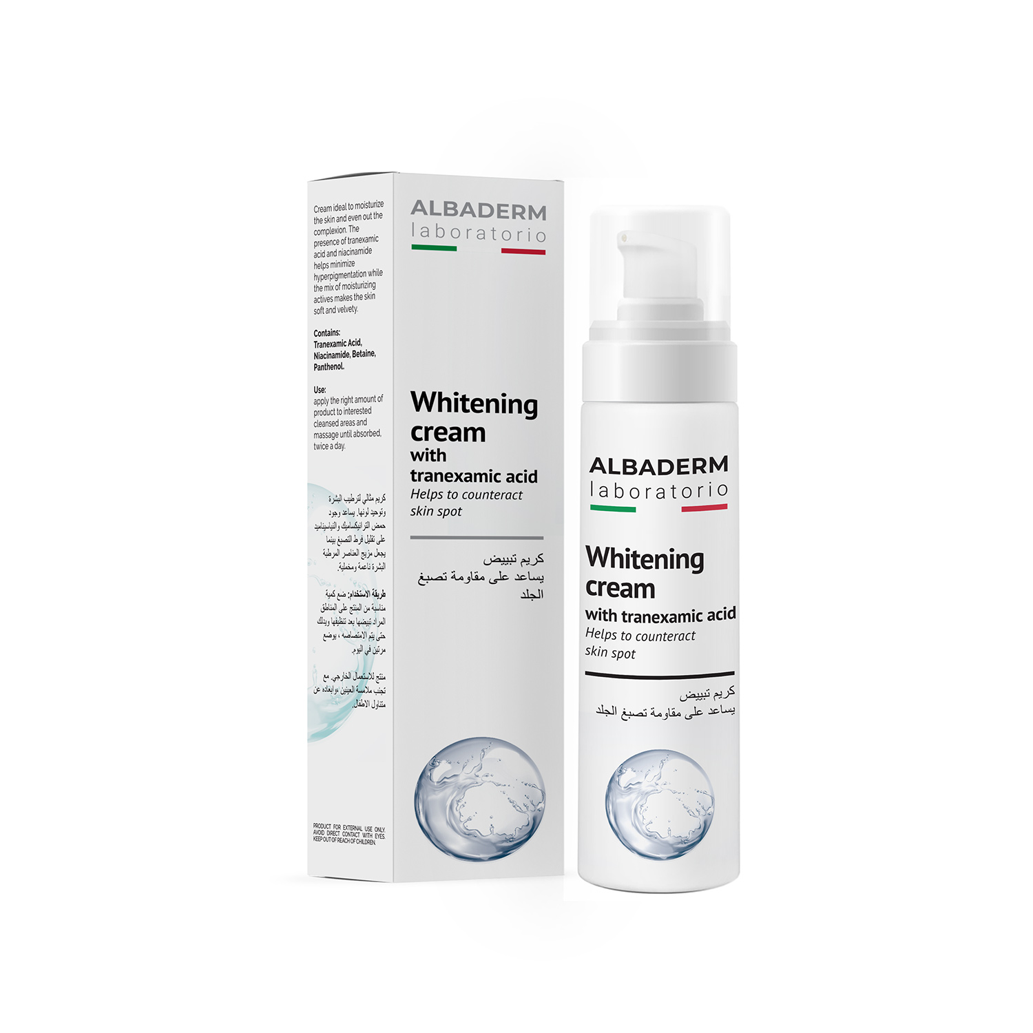 ALBADERM WHITENING CREAM WITH TRANEXAMIC ACID AND NIACINAMIDE 50 ML