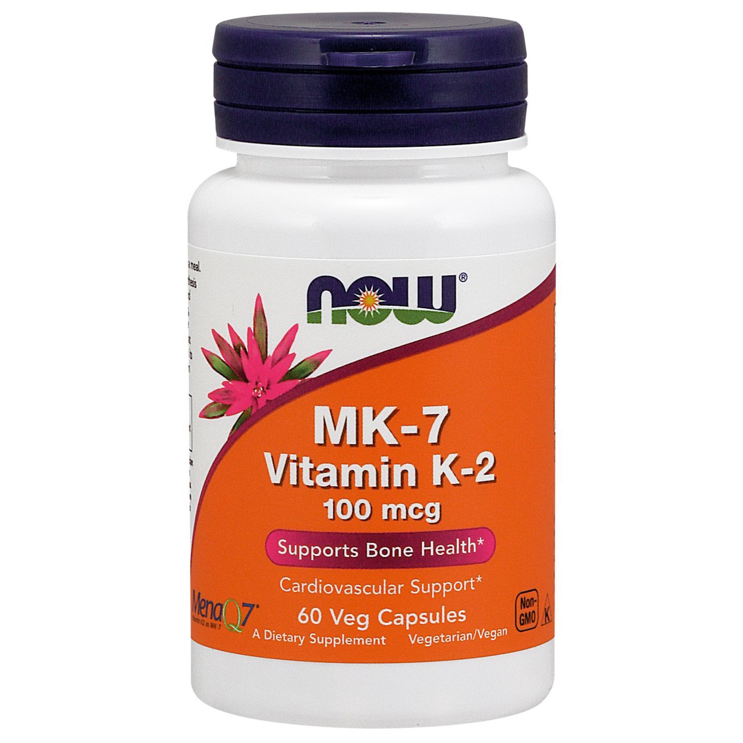 NOW Foods MK-7 - Vitamin K-2 100 mcg - 60 Veg Capsules