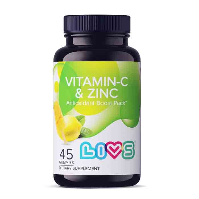 Livs Vitamin-C & Zinc Lemon Ice Pop Flavor 45 Gummies