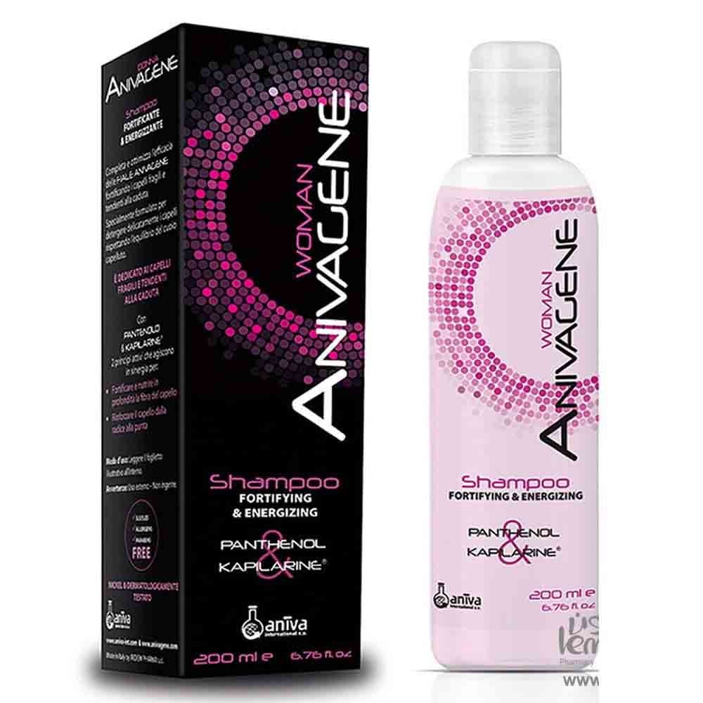 ANIVAGENE SHAMPOO FORTIFYING & ENERGIZING WOMEN Box of bottle 200 ml