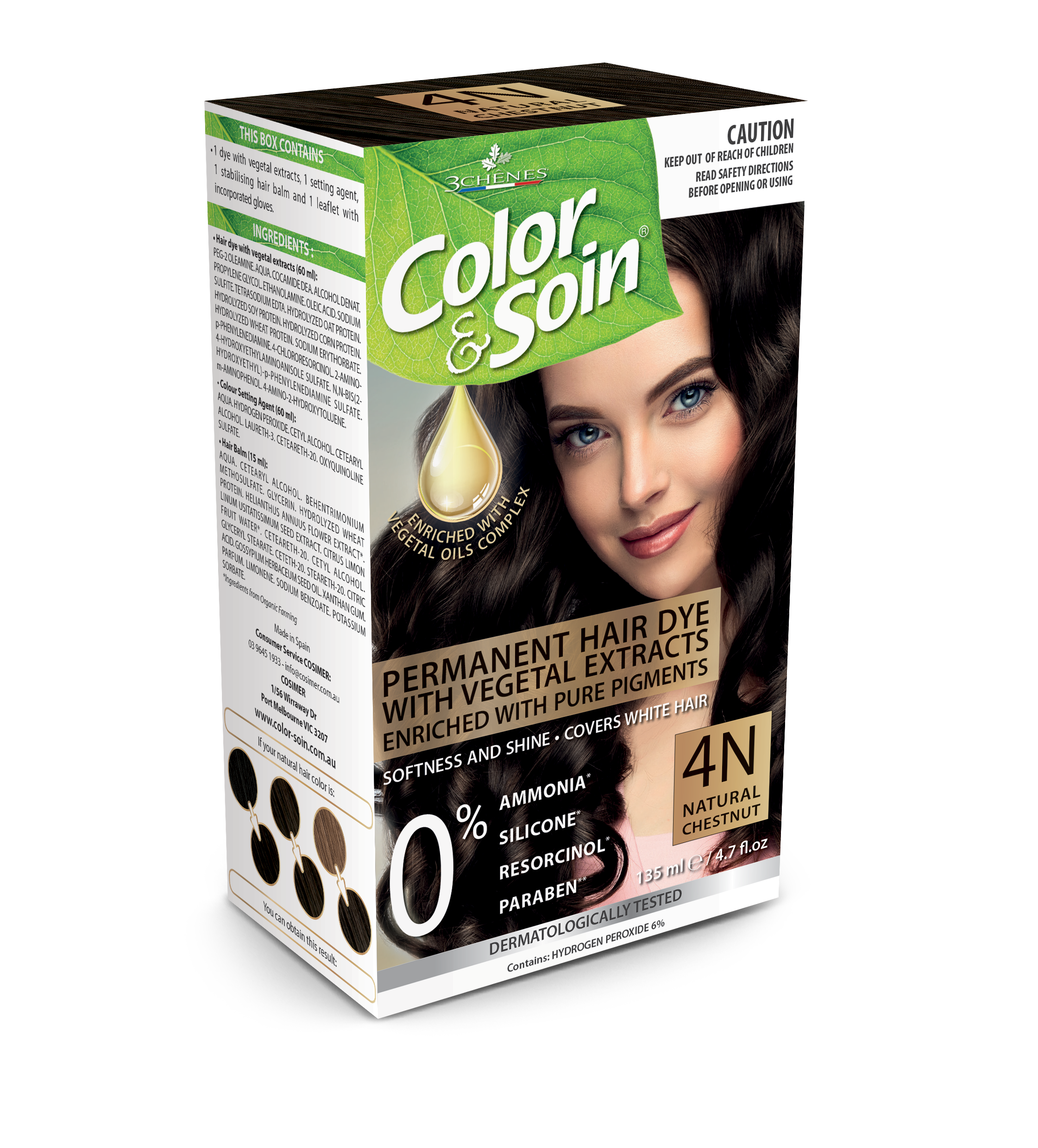 3chenes Color & Soin Chocolate Natural Chestnut ? 4N