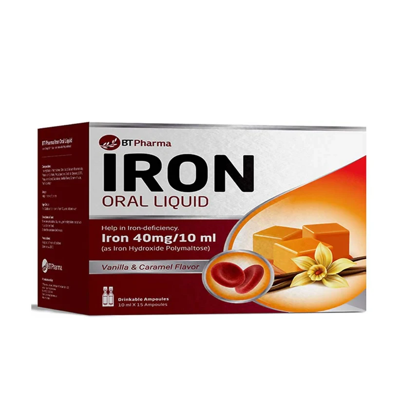 BT Pharma Iron Oral Liquid |10 Vials (40 mg / 10 ml)