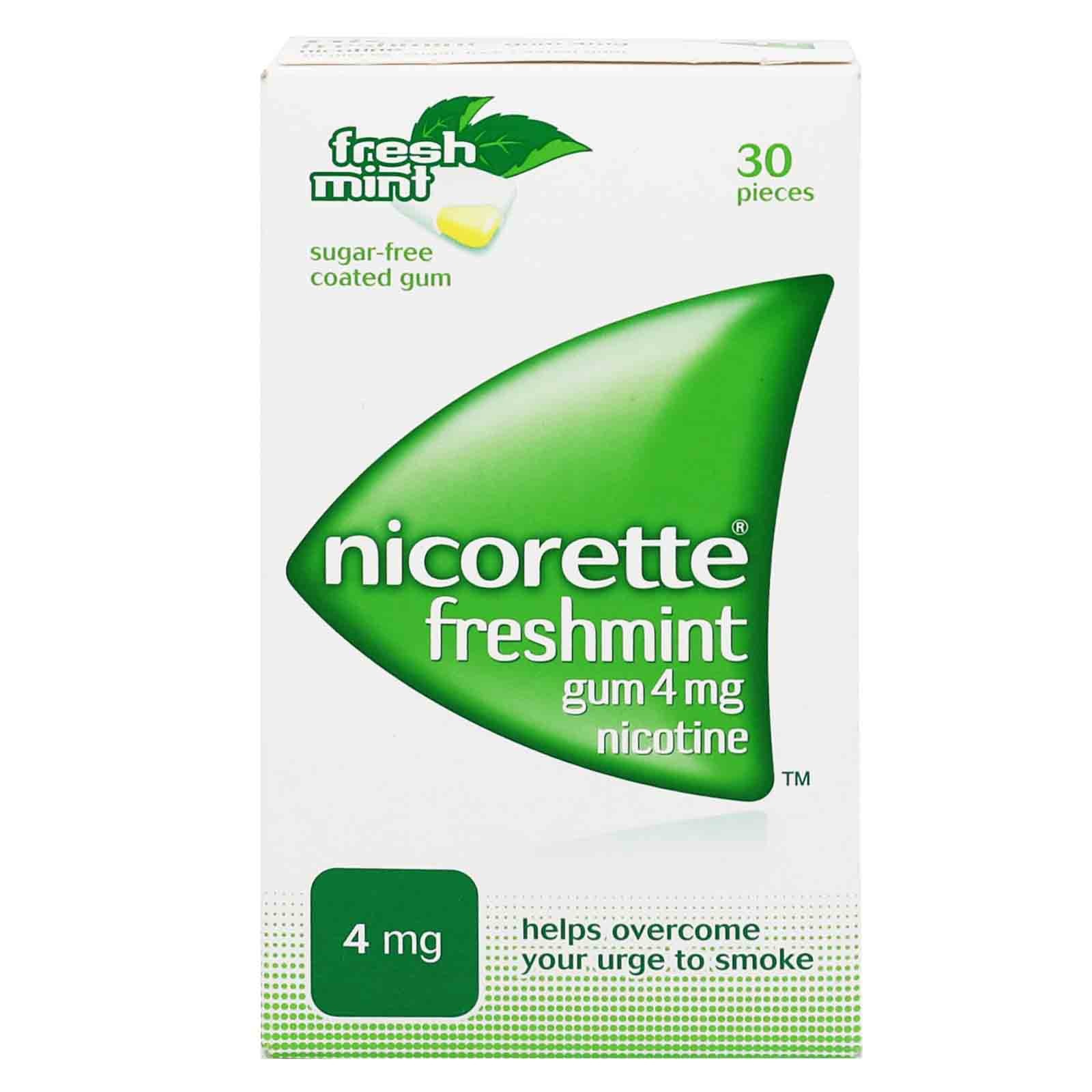 Nicorette Gum 4Mg Fresh Mint 30 Piece