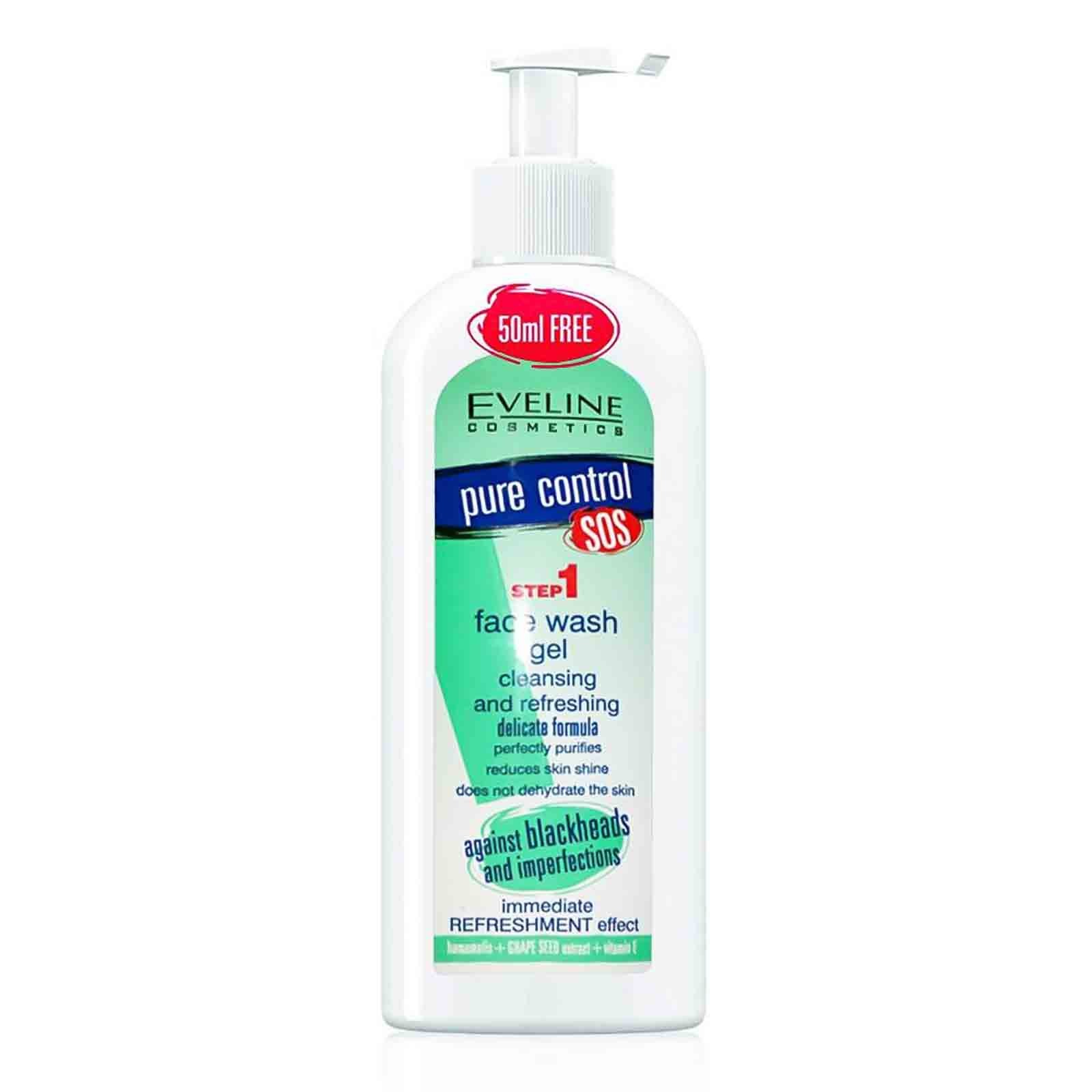 Eveline Pure Control Deep Cleansing Step 1 Delicate Gel 200ml (Green)