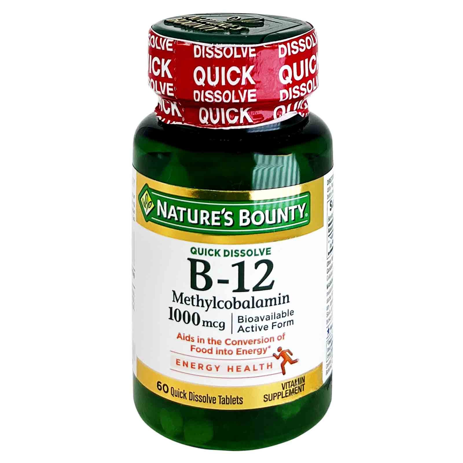 Nature'S Bounty Vitamin B12 1000 Mcg 60 Tablet