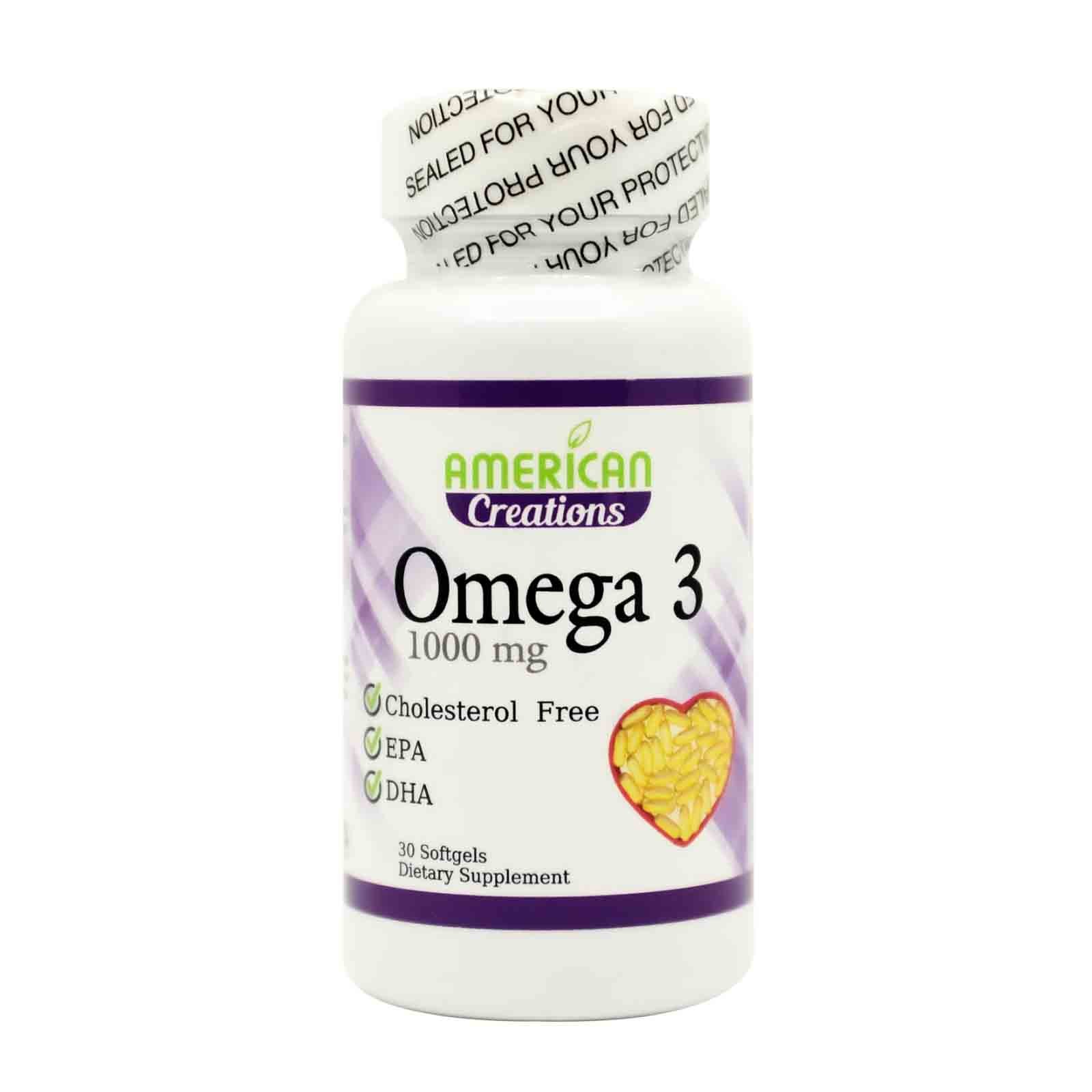 American Creation Omega3 - 1000 mg 30 Softgels