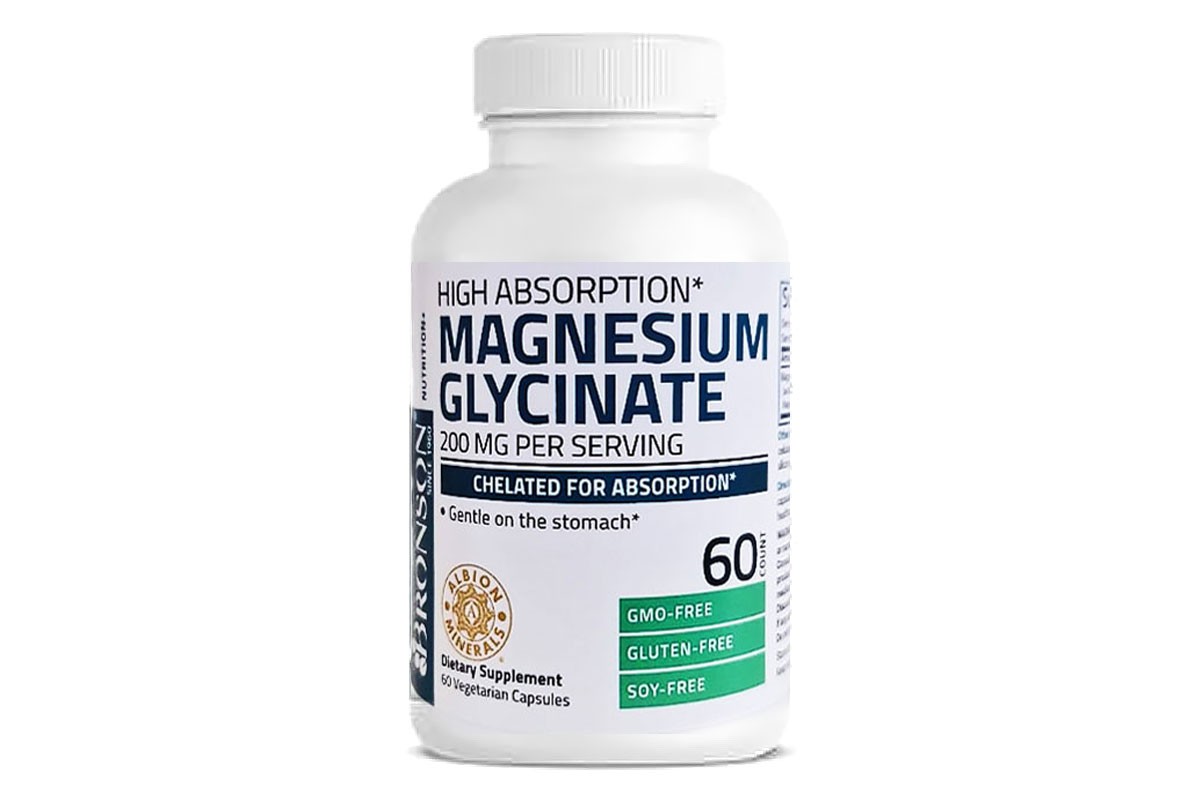 BRONSON MAGNESIUM GLYCINATE 200 MG 60 VEGETARIAN CAPSULES