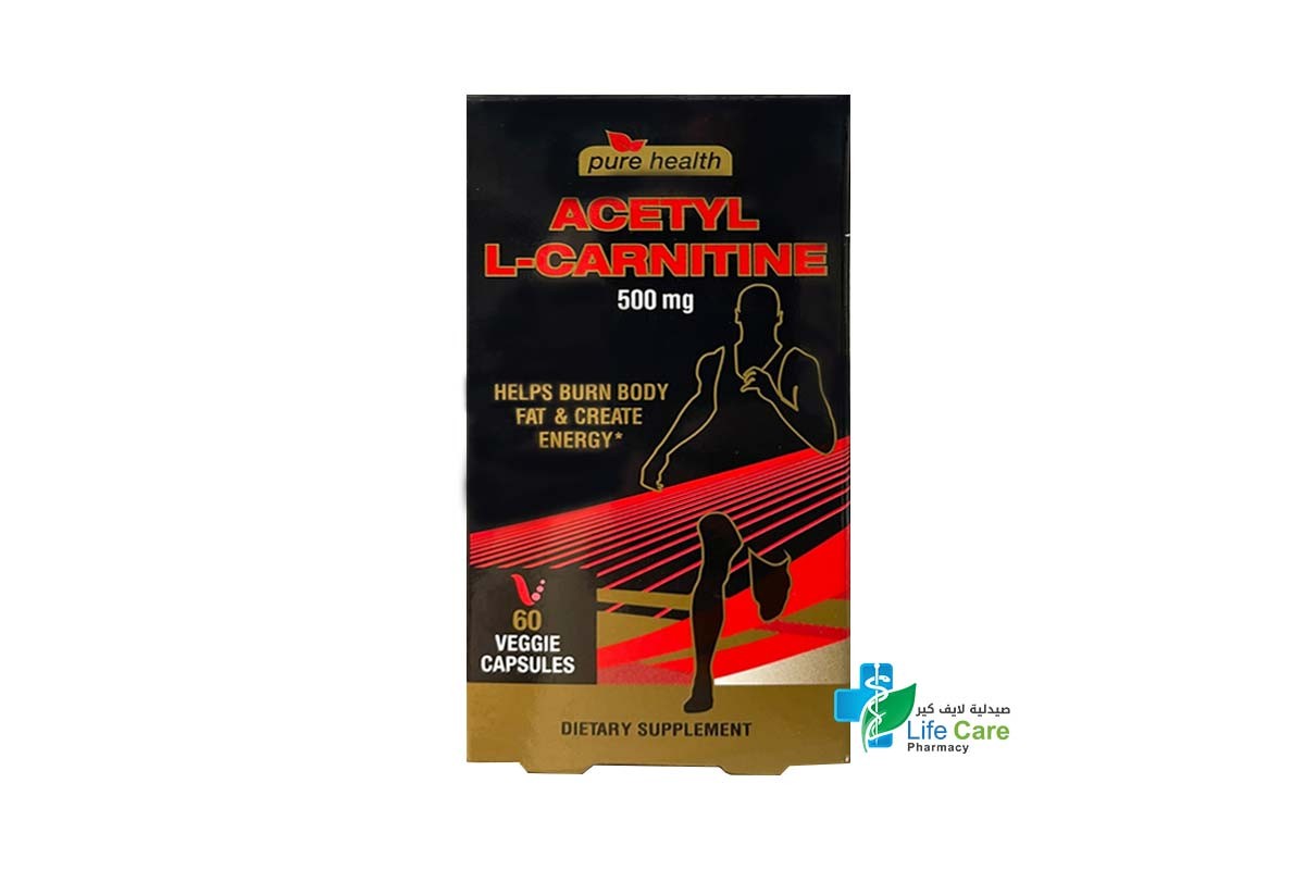 Pure Health L-Carnitine 500 Mg 60 Capsules
