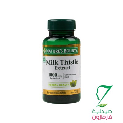 Natures Bounty Milk Thistle Extract 1000Mg 50 Softgels