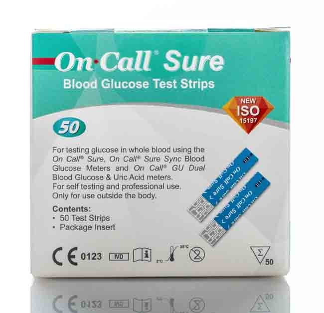 On Call Sure Gluco Strips 50 Pieces