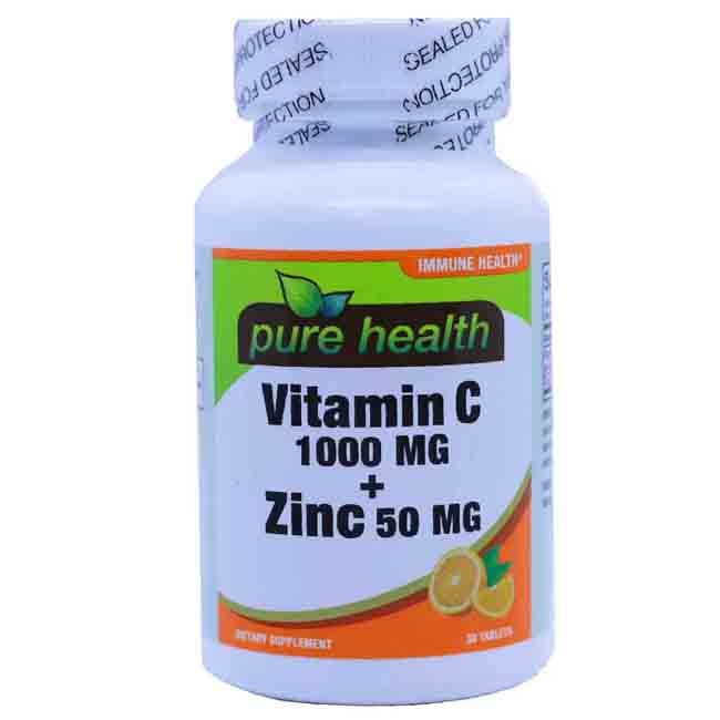 Pure Health Vit-C 1000 Mg + Zinc 50 Mg 30 Tablet