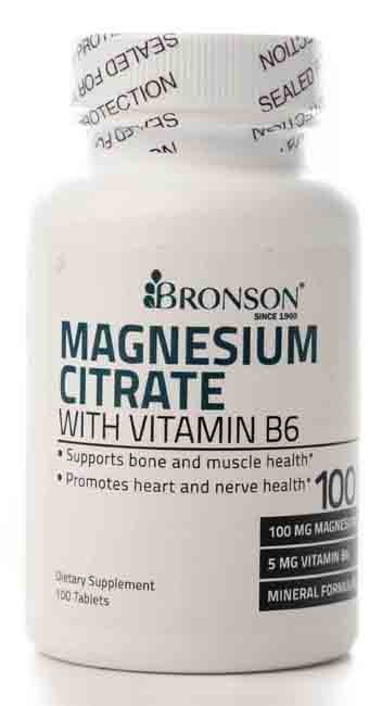Bronson Magnesium + Vitamin B-6 90 Tablet