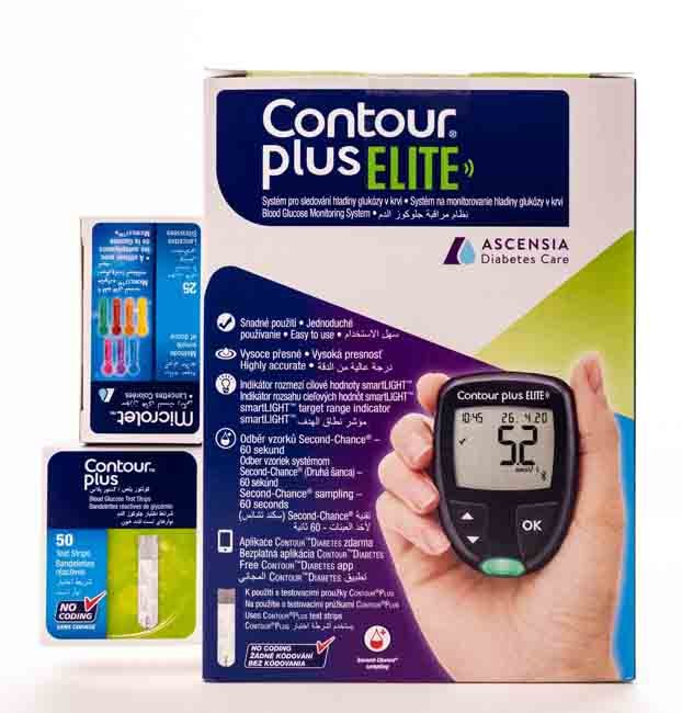 Contour Plus Elite Mmol/L + 50 Strips + 25 Needles