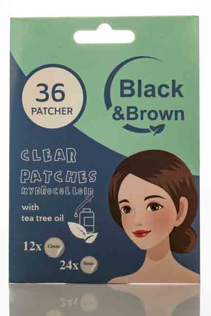 Black&Brown Clear Patches 36Pcs