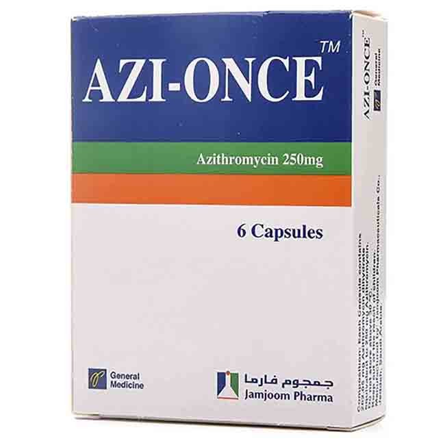 Azi-Once 250 Mg 6 Capsule
