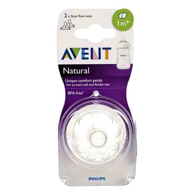 Avent 143[3914] Teat Nat 1M+ 2 Pieces