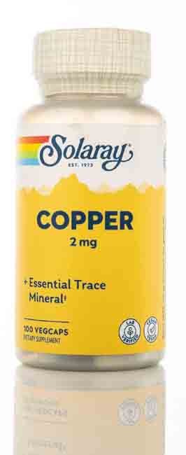 Solaray Copper 2 Mg 100 Capsule