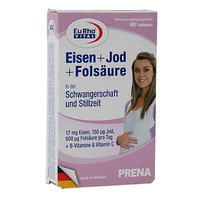 Eurho Vital Eisen + Iodine + Folic 60 Tablet