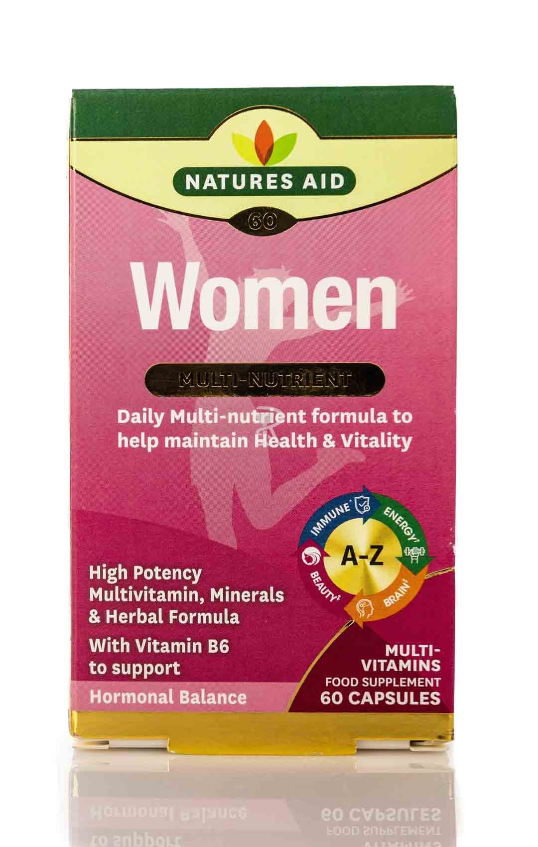 Nature's Aid Multivitamins And Minerals For Women 60 Capsules