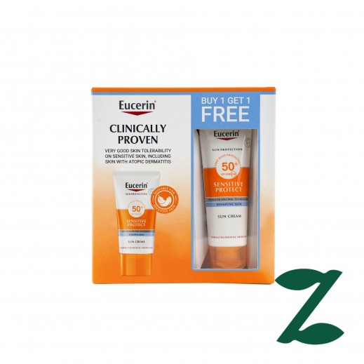 Eucerin SPF50+ Sun Cream 50Ml-(1+1) Offer