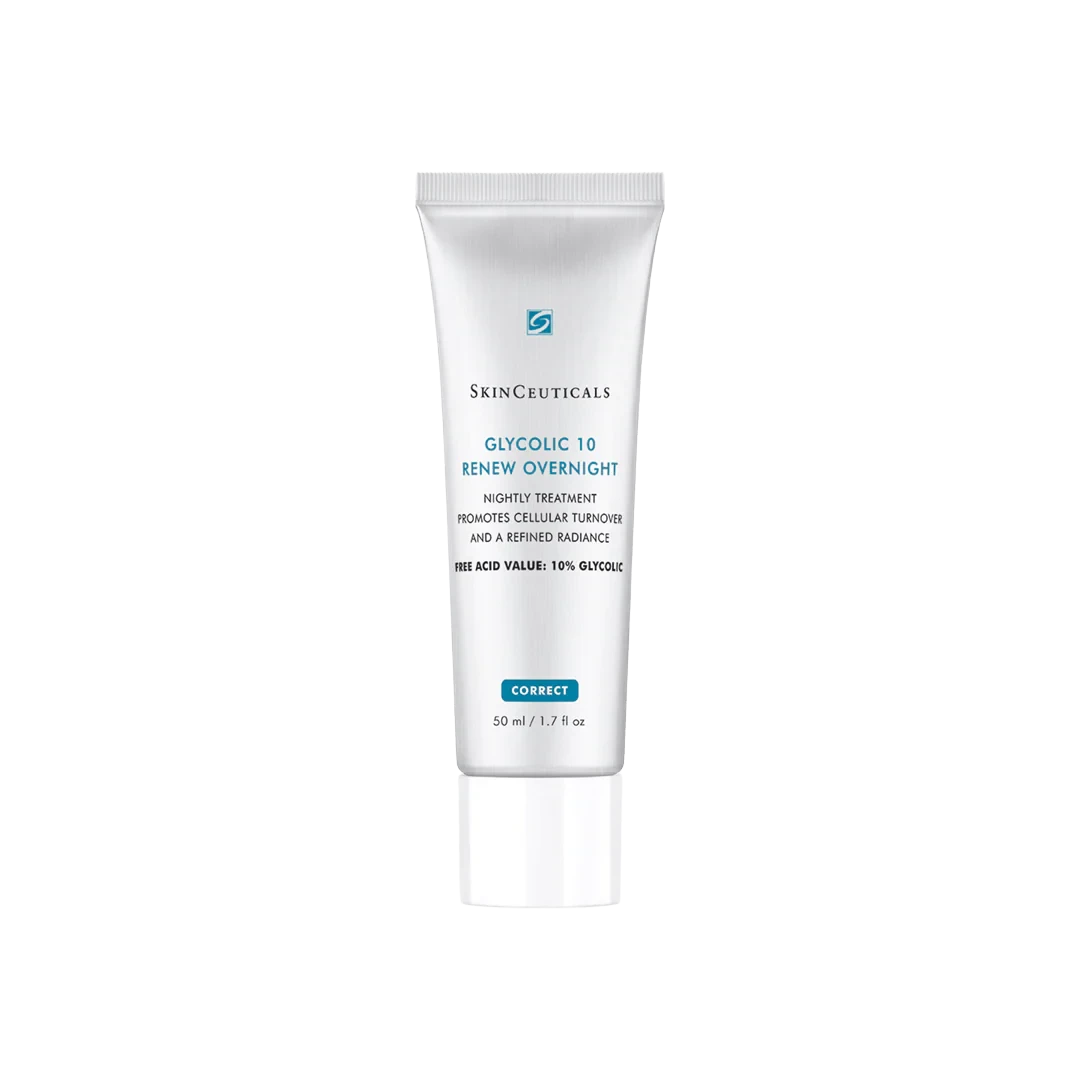 SkinCeuticals Glycolic 10 Renew Overnight Cream 50ml Nighttime Glycolic Acid Treatment for Radiant Skin