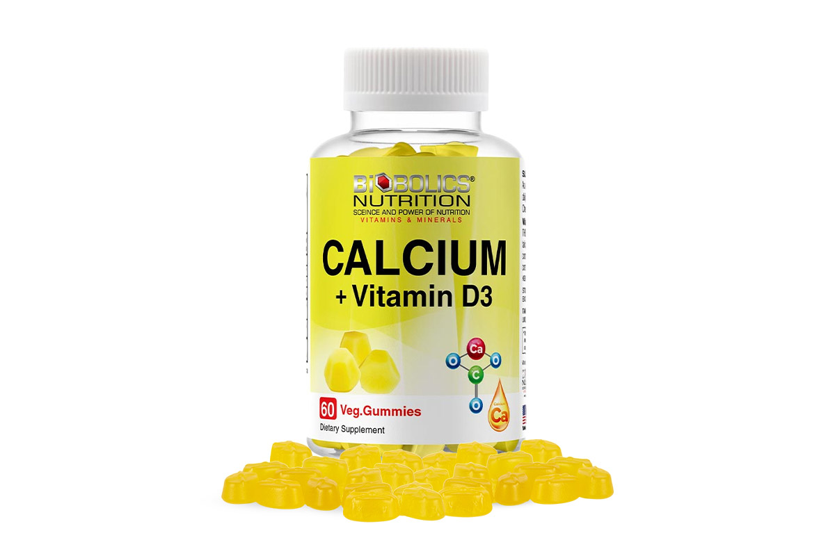 Biobolics Calcium Plus Vitamin D3 Lemon 60 Veg Gummies